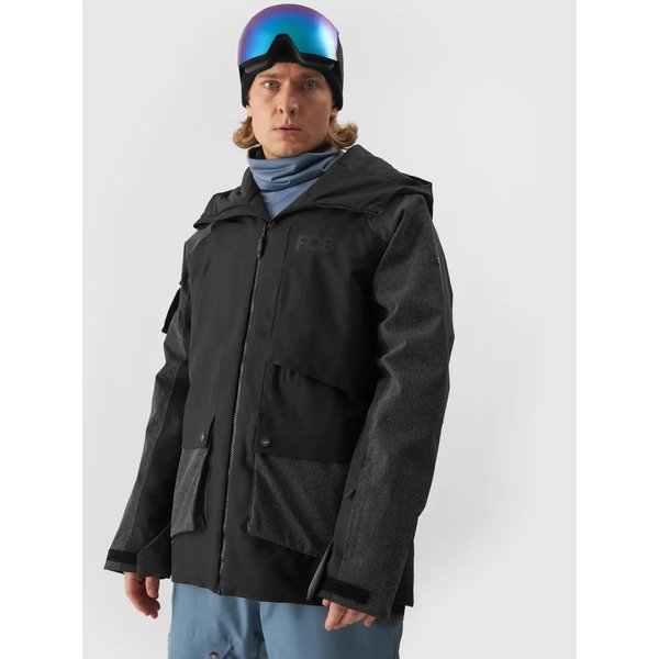 Kurtka snowboardowa męska TTJAM511 4F - głęboka czerń