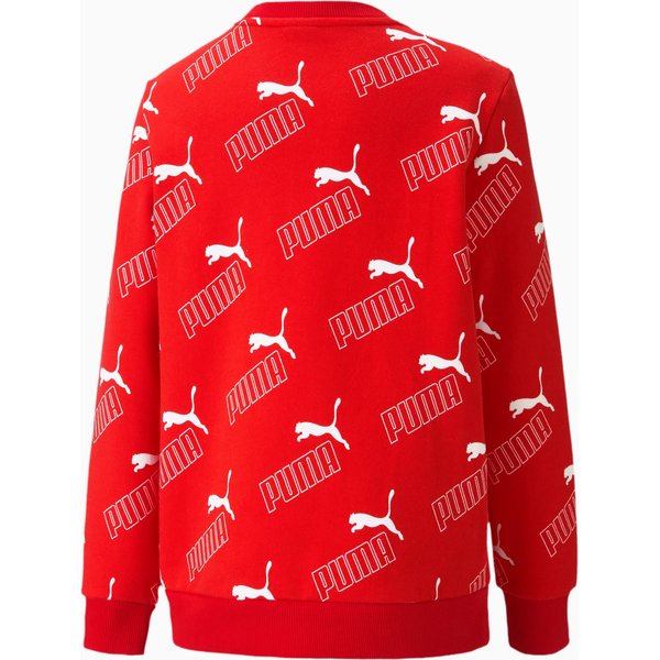 Bluza juniorska Amplified AOP Puma - czerwona