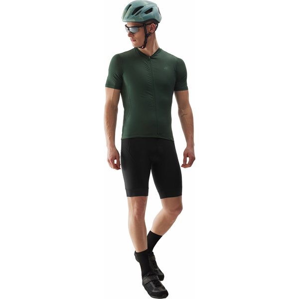 Koszulka rowerowa męska 4FSS24TFTSM486 4F - ciemna zieleń
