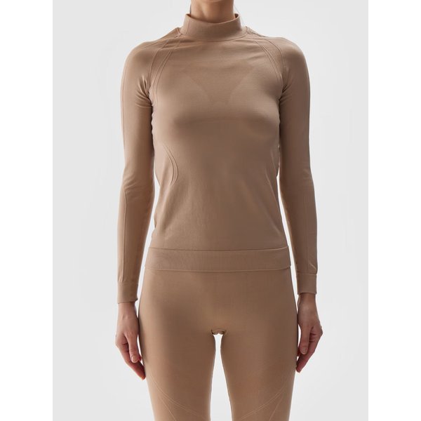 Longsleeve termoaktywny damski USEAF156 4F - jasny brąz