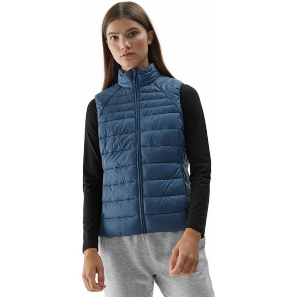 Kamizelka damska 4FAW23TVESF072 4F - denim