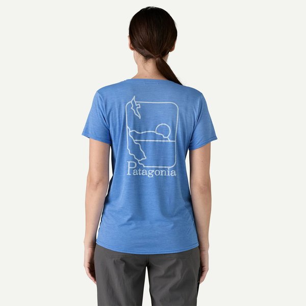 Koszulka damska Capilene Cool Daily Graphic Design Patagonia - Swelldrifter: Abundant Blue X-Dye