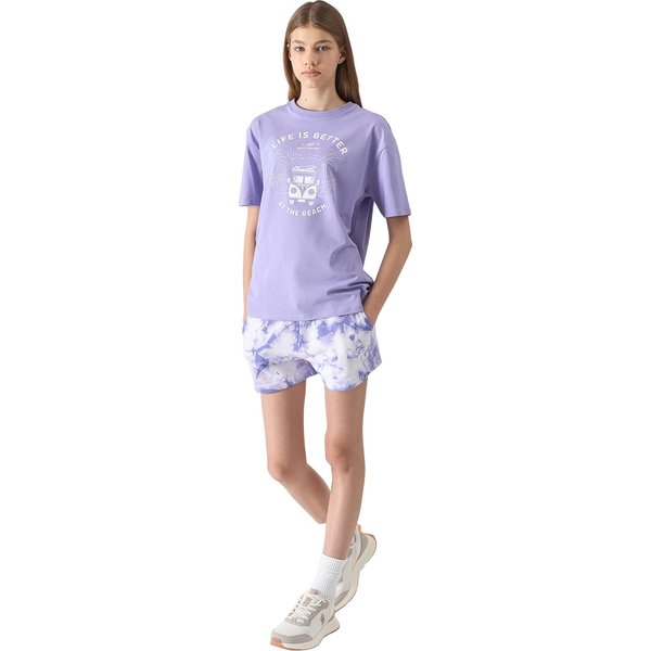 Koszulka dziewczęca 4FJWSS24TTSHF1146 4F - jasny fiolet