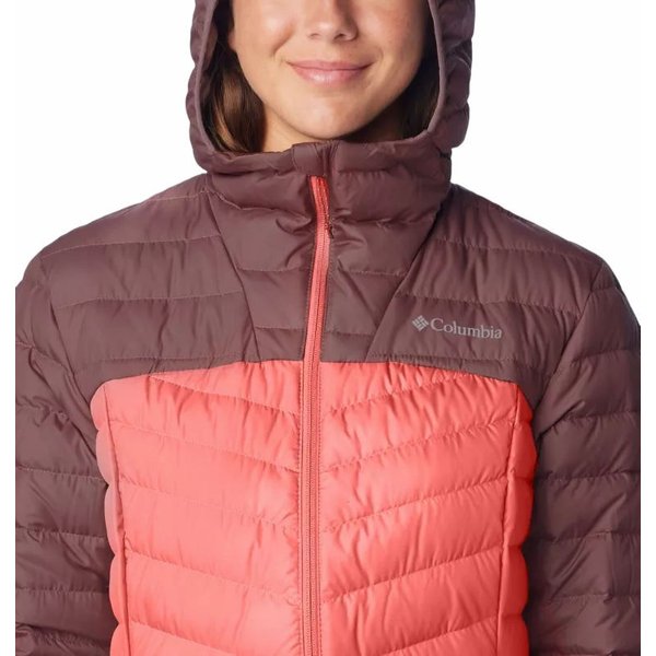 Kurtka puchowa damska Westridge Hooded Down Columbia - Beetroot, Faded peach