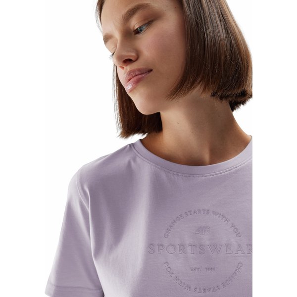Koszulka damska 4FAW23TTSHF0902 4F - jasny fiolet