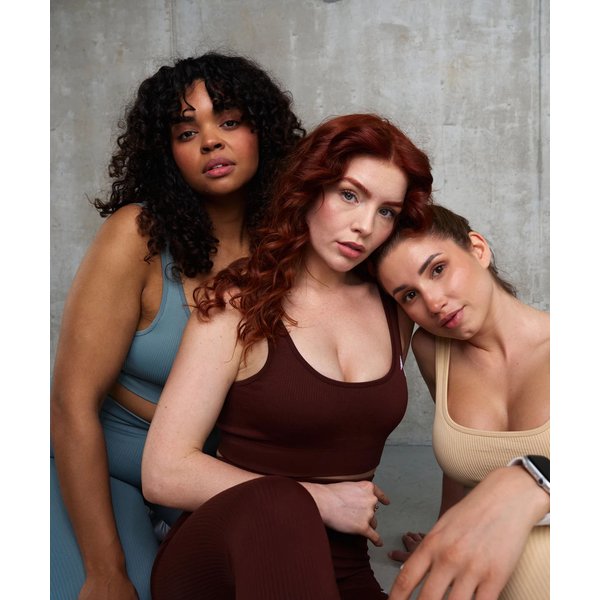 Biustonosz bezszwowy damski Rib Seamless Carpatree - burrant brown