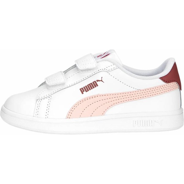 Buty Smash 3.0 L V PS Jr Puma - białe/różowe