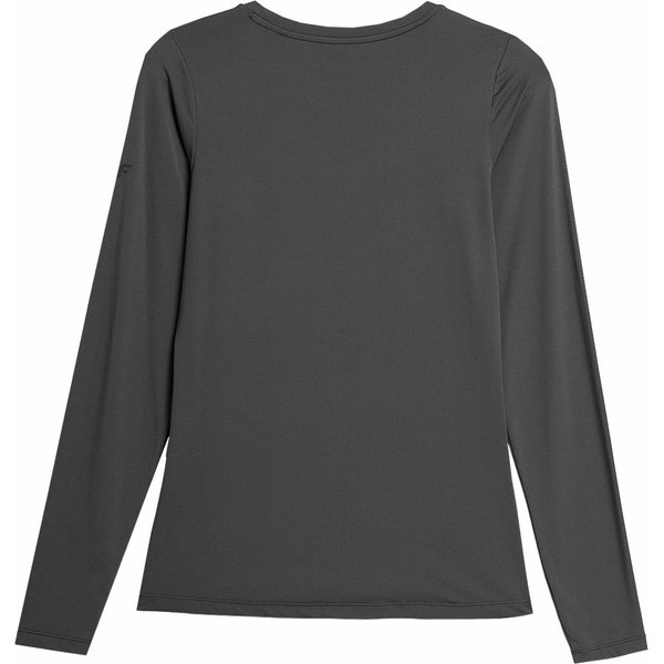 Longsleeve damski 4FSS23TFLOF074 4F - antracytowa