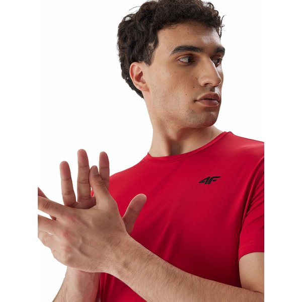 Koszulka męska 4FAW23TFTSM448 4F - czerwony