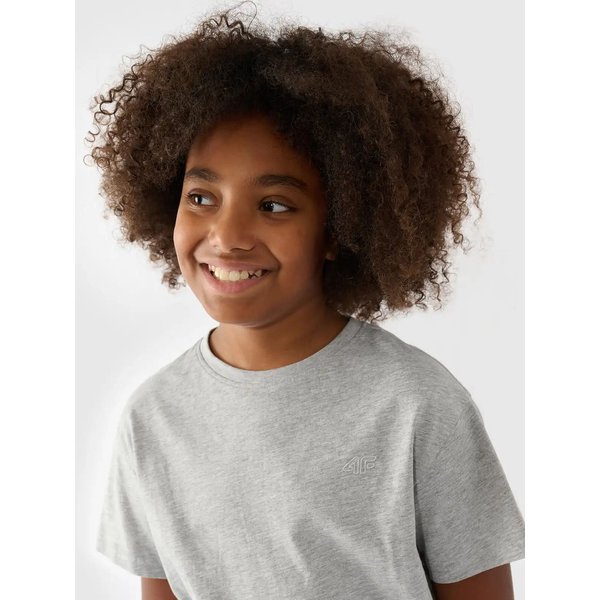 Koszulka dziewczęca TTSHF2332 4F - szary melanż