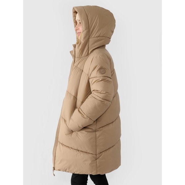 Płaszcz puchowy dziewczęcy TDJAF455 4F - beż