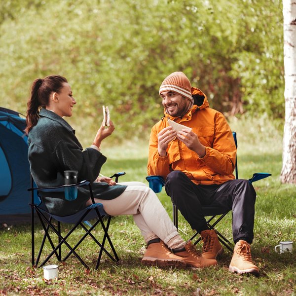 Krzesło turystyczne składane Outtec - Granatowe