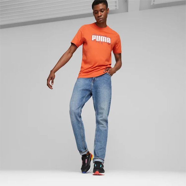 Koszulka męska Graphics Wording Tee Puma - pomarańczowa