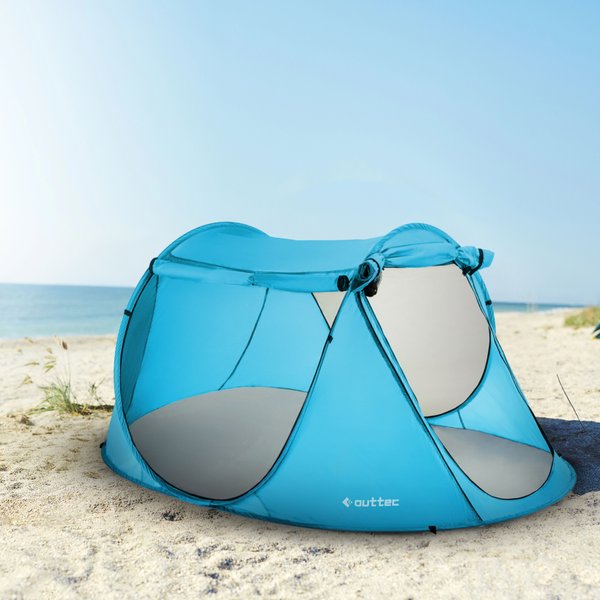 Parawan, namiot plażowy samorozkładający zamykany Canopy Outtec - Canopy niebieski II