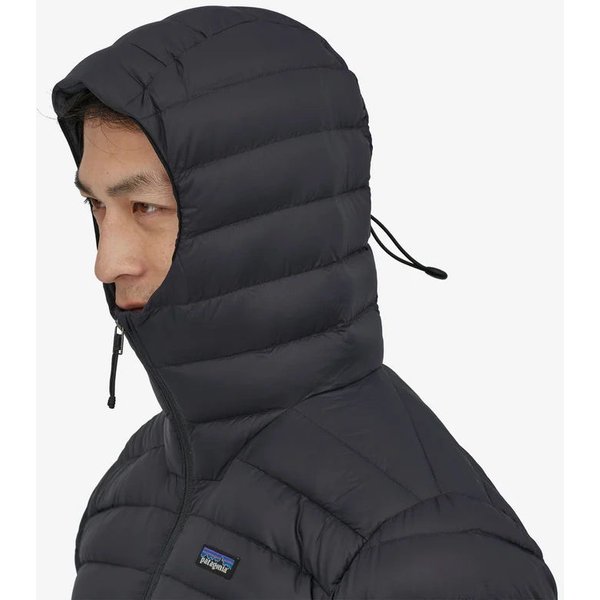 Kurtka puchowa męska Down Sweater Hoody Patagonia - granatowa