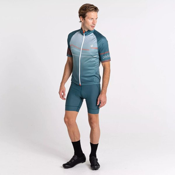 Koszulka rowerowa męska AEP Revolving Dare2B - med green/wave print