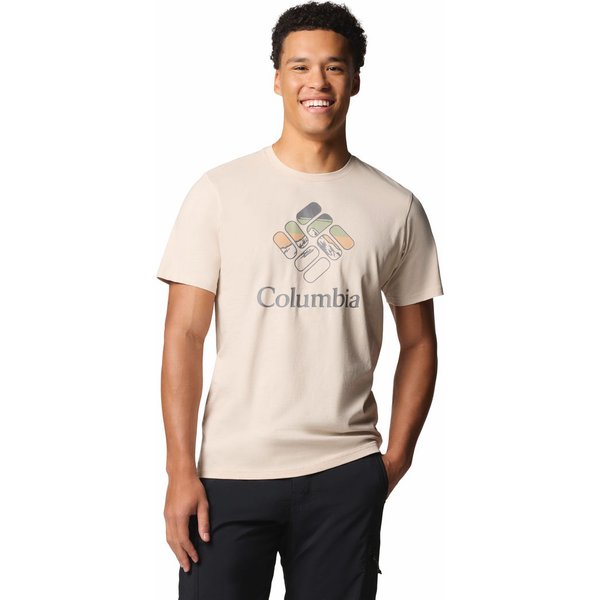 Koszulka męska Rapid Ridge Graphic Tee Columbia - Dark Stone, Heavenly Stacked Gem