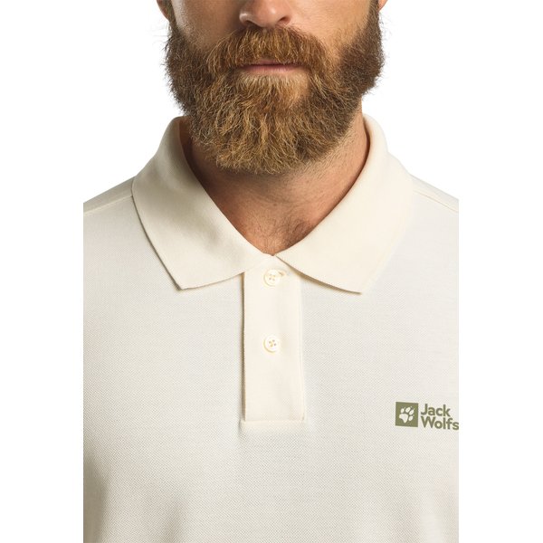 Koszulka męska polo Essential Jack Wolfskin - cotton white
