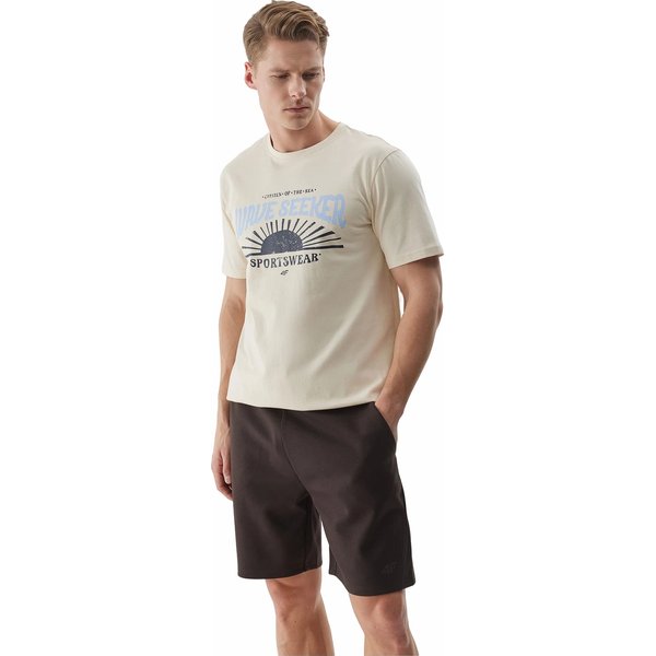 Spodenki męskie 4FWSS24TSHOM331 4F - ciemny brązowy