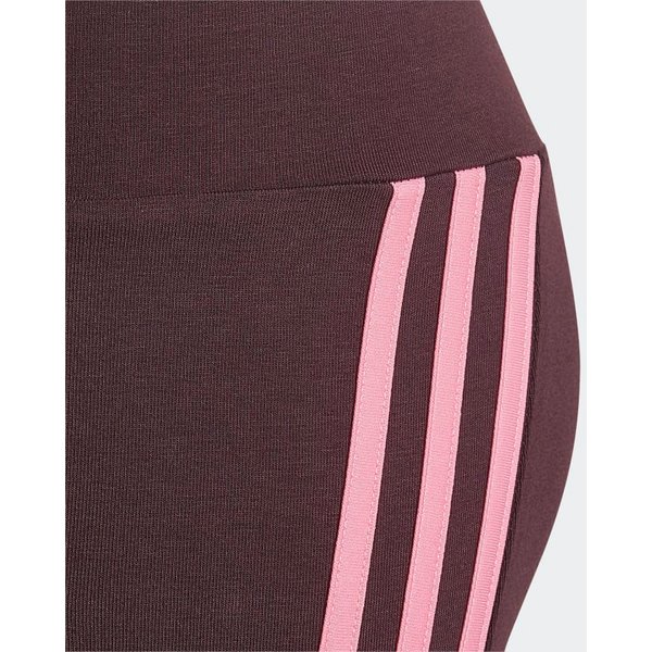 Legginsy juniorskie 3-Stripes Tight Adidas - bordowy