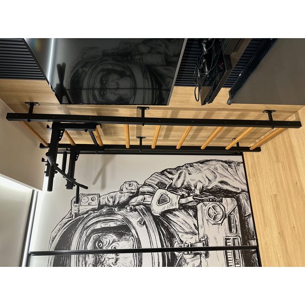 Drabinka gimnastyczna z drążkiem 731 BenchK - czarna