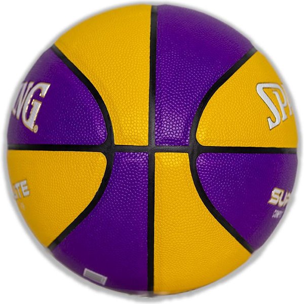 Piłka do koszykówki Super Flite 7 Spalding - fioletowy/żólty