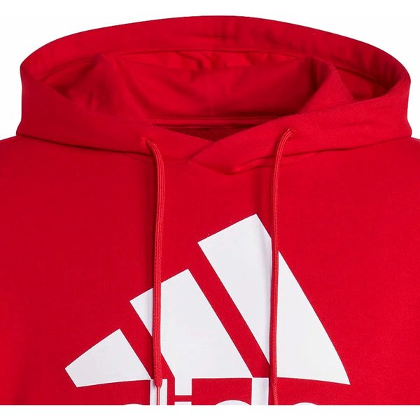 Bluza męska Essentials French Terry Big Logo Hoodie Adidas - czerwona