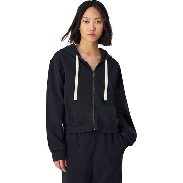 Bluza damska Vintage Wash Cropped Full-Zip Champion - Black