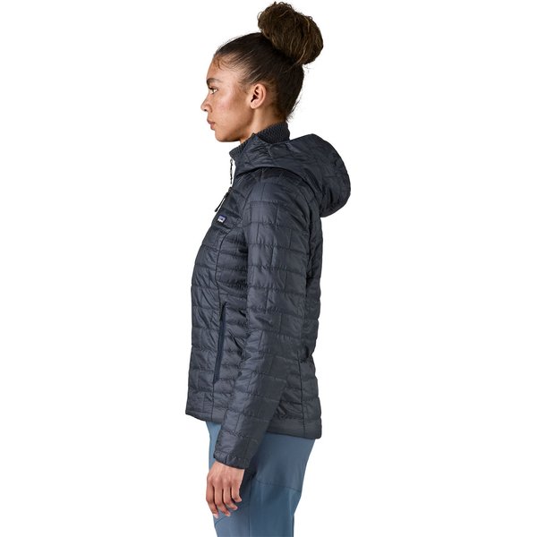 Kurtka puchowa damska Nano Puff Hoody Logo Patagonia - smolder blue