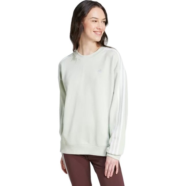 Bluza damska Essentials 3-Stripes Sweatshirt Adidas - linen green