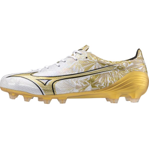 Buty piłkarskie, korki Alpha Japan Mizuno - White/GE Gold/Black