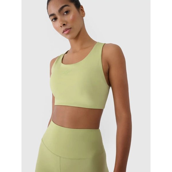 Biustonosz sportowy damski USBAF152 4F - jasna zieleń