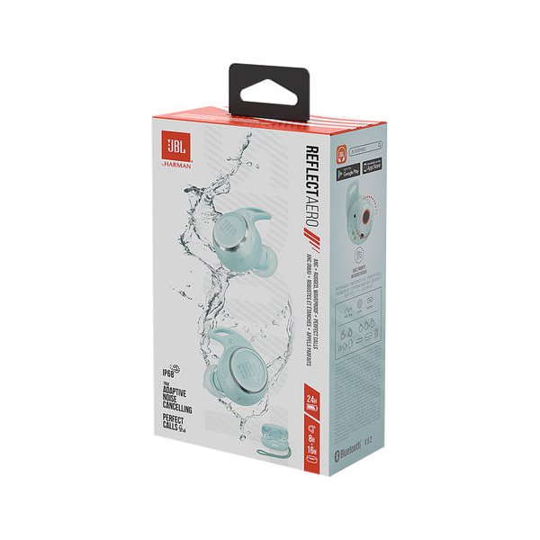 Słuchawki bezprzewodowe douszne Reflect Aero JBL - miętowe