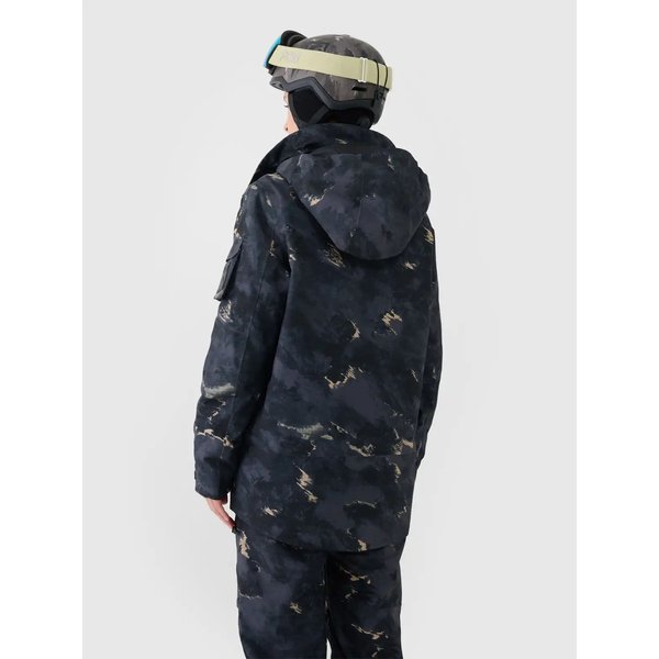 Kurtka snowboardowa damska TTJAF586 4F - multikolor allover