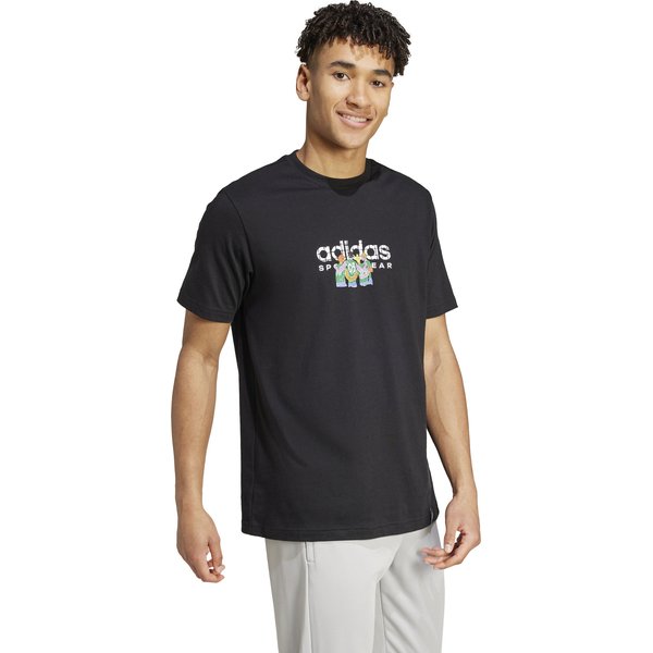 Koszulka męska Codes Linear Graphic Adidas - Black