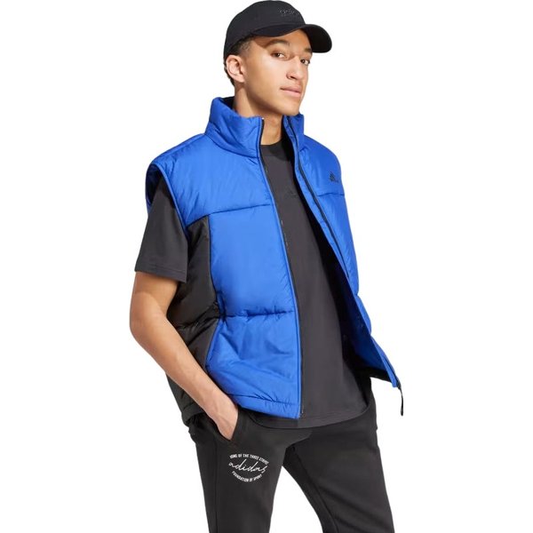 Kamizelka puchowa męska 3-Stripes Puffy Adidas - niebiesko-czarna