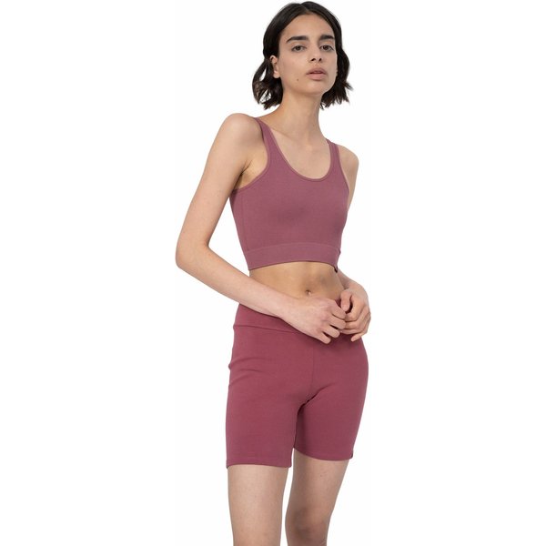 Bezrękawnik, crop top damski 4FSS23TTSHF564 4F - ciemny róż