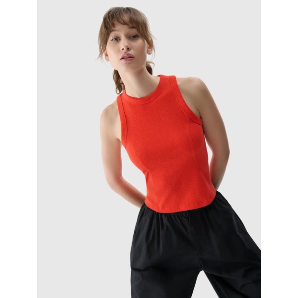 Bezrękawnik damski TSLEF119 4F - czerwony