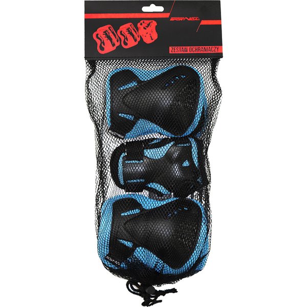 Zestaw ochraniaczy Multi 3szt. Sportvida - błękinty/czarny