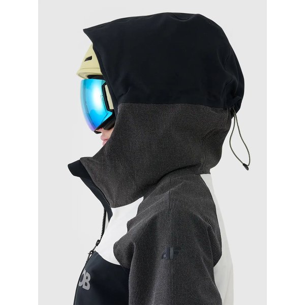 Kurtka snowboardowa damska TTJAF587 4F - złamana biel