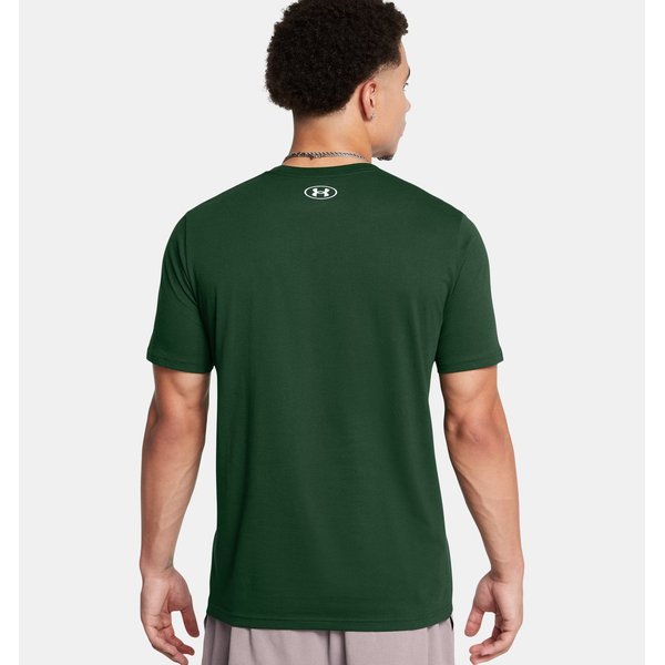 Koszulka męska Sportstyle Logo Update SS Under Armour - Forest Green/White