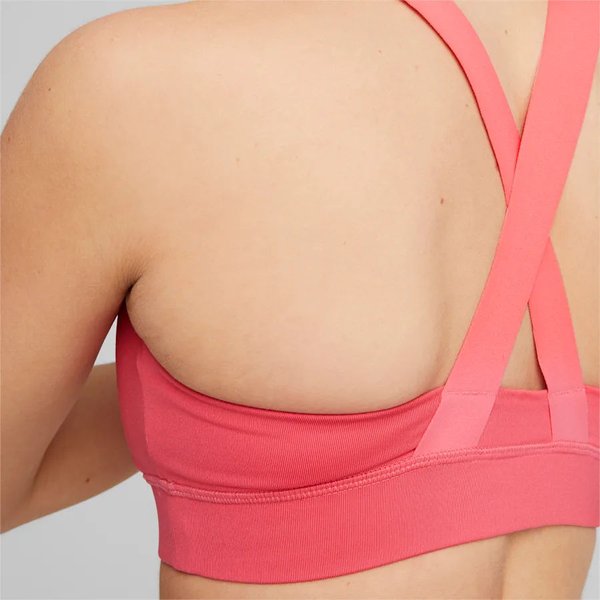 Biustonosz sportowy damski Mid Impact Fit Bra Puma - różowy