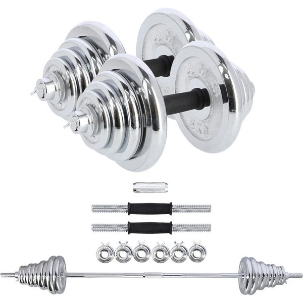 Zestaw hantli chromowanych w walizce STC50 2x25kg HMS