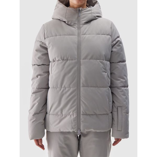 Kurtka narciarska damska TTJAF573 4F - chłodny jasny szary