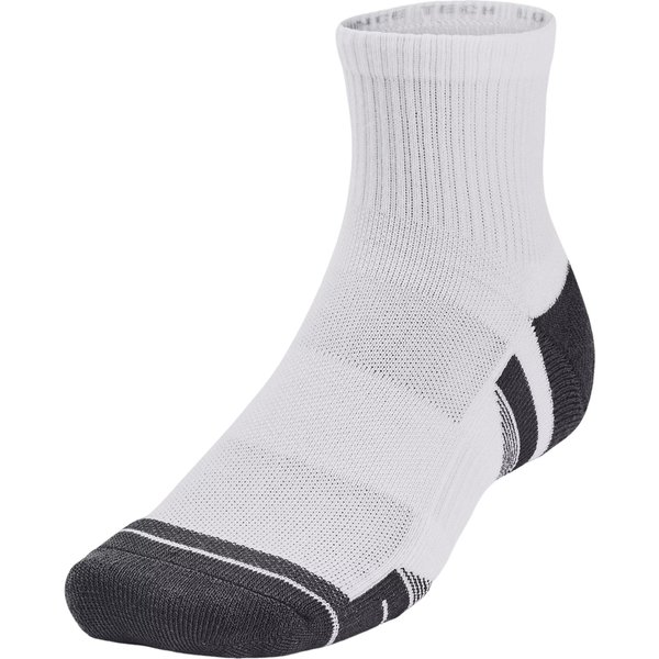Skarpety Performance Tech Qtr 3 pary Under Armour - White/Jet Gray