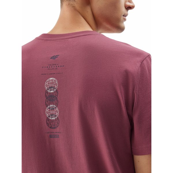 Koszulka męska 4FAW23TTSHM0889 4F - fiolet