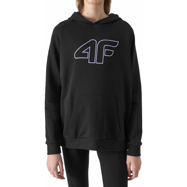 Bluza dziewczęca 4FJWSS24TSWSF0921 4F - głęboka czerń