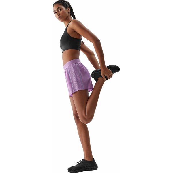 Spodenki damskie 4FWSS24TFSHF502 4F - fiolet