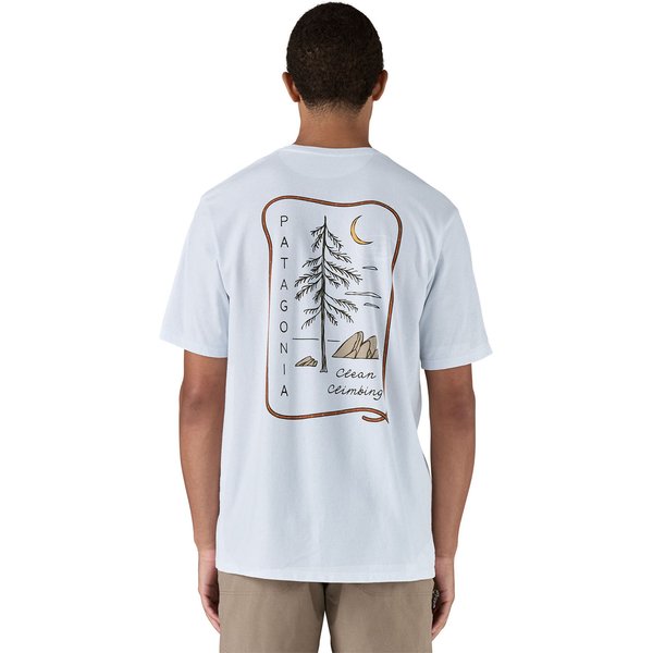 Koszulka męska Clean Climb Roots Responsibili Patagonia - white