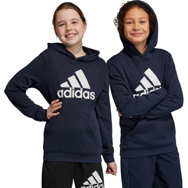 Bluza juniorska Big Logo Essentials Cotton Hoodie Adidas - granatowa